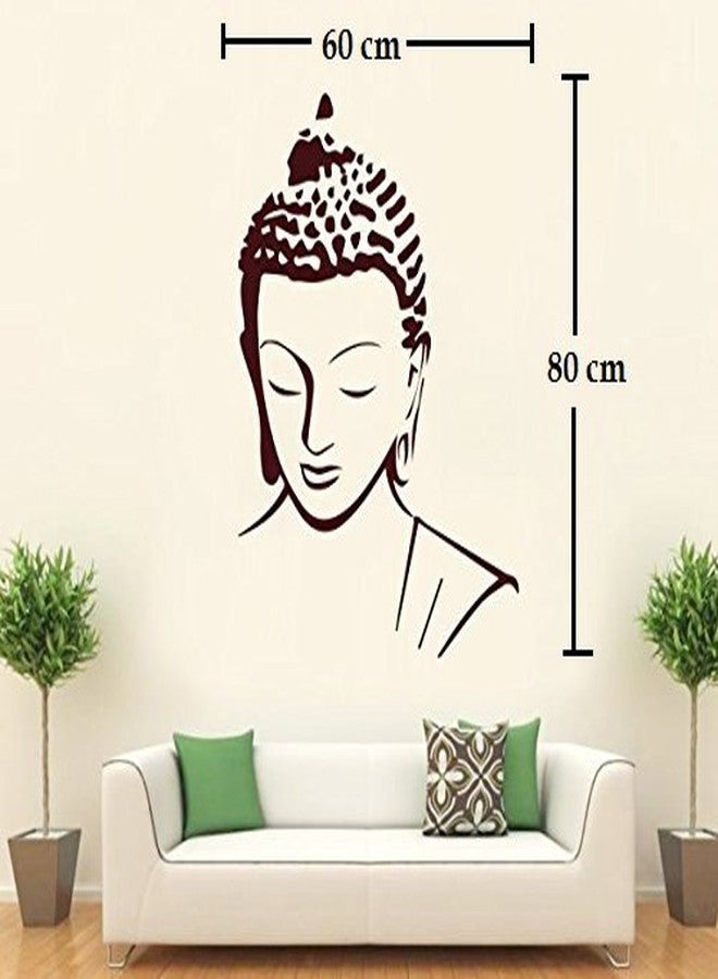 Asmi Collections PVC Wall Stickers Beautiful Brown God Buddha - Image 2